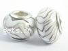 Lampwork Sterling Silver Double Core Beads, Rondelle Approx 4.5MM 